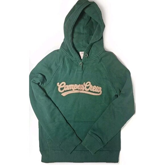 Campus Crew Unisex Green Graphic Print Sweatshirt Hoodie - Small - Picture 5 of 10